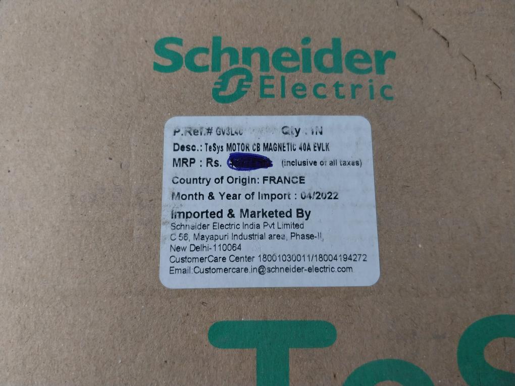 Schneider Electric Gv3L40 Motor Circuit Breaker