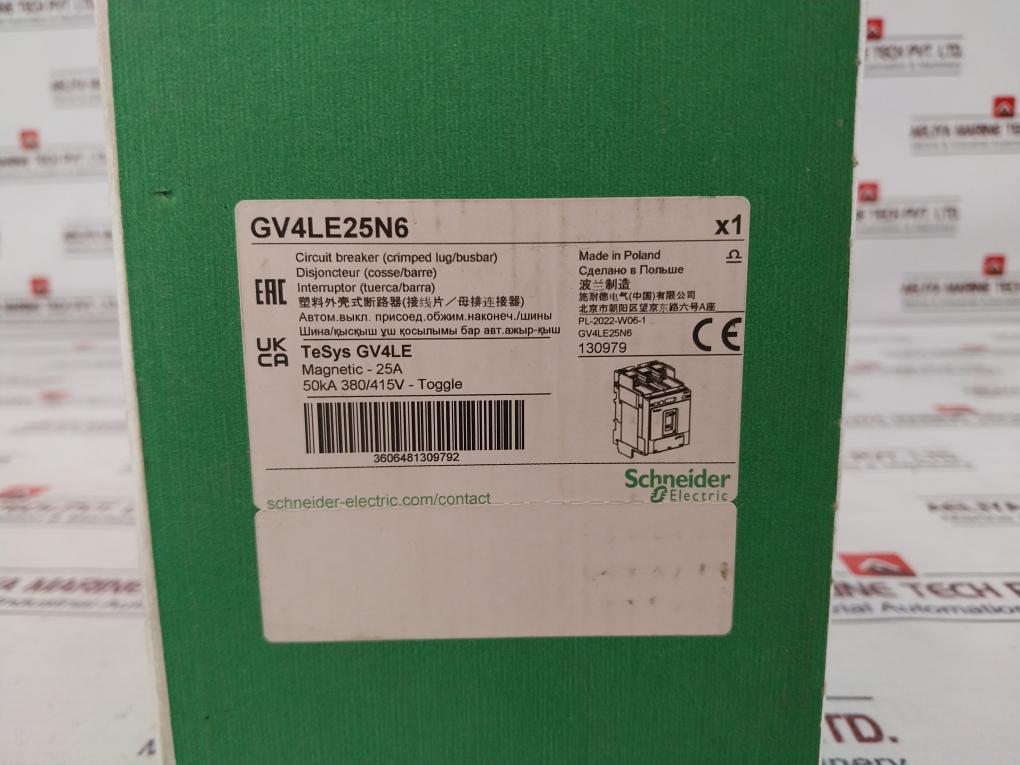 Schneider Electric Gv4Le25N6 Motor Circuit Breaker 50/60Hz