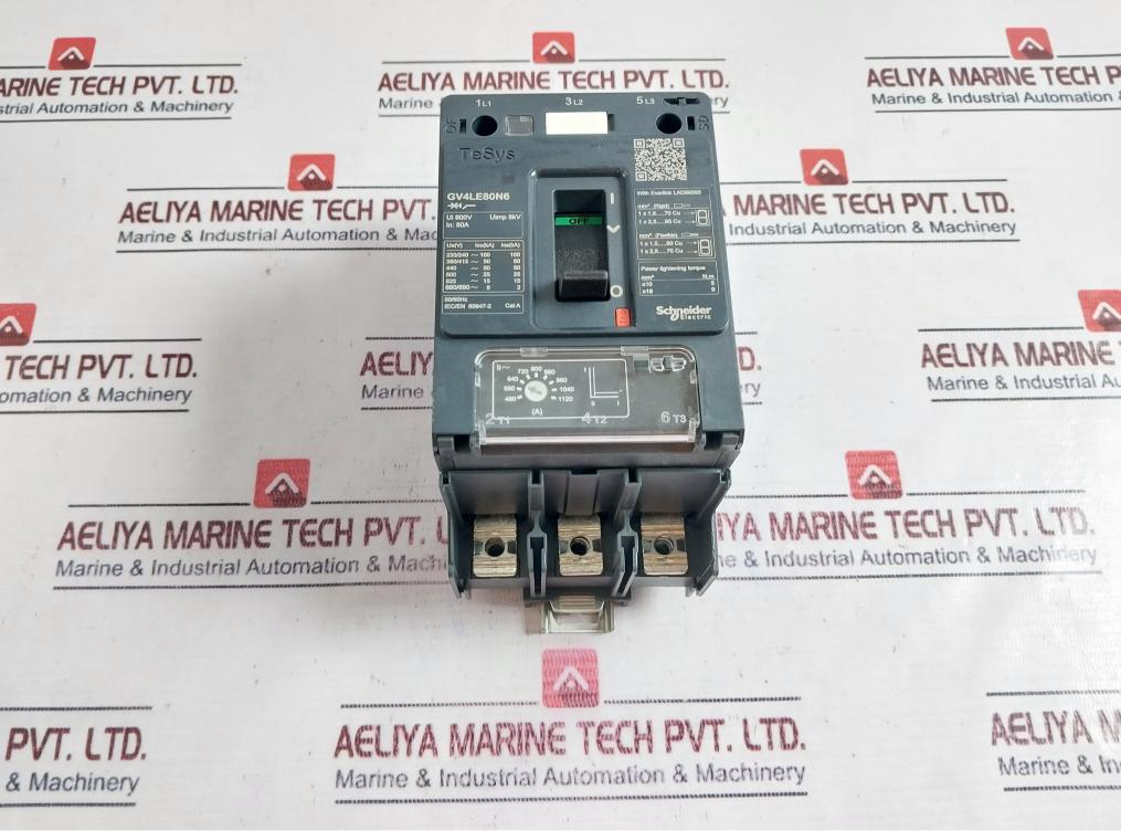 Schneider Electric Gv4Le80N6 Motor Circuit Breaker 80A 50/60Hz