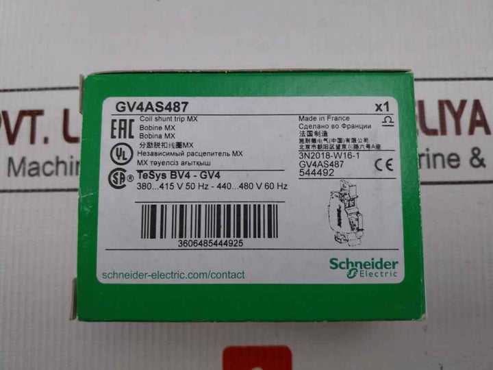Schneider Electric Gv4as487 Mn Or Mx Voltage Releases 380-415v 50hz 2va