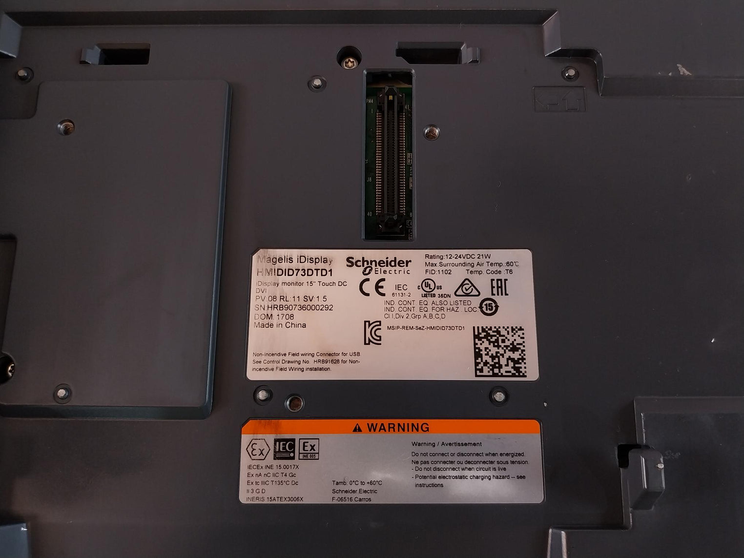 Schneider Electric Hmidid73Dtd1 Idisplay Monitor 15” Touch Dc