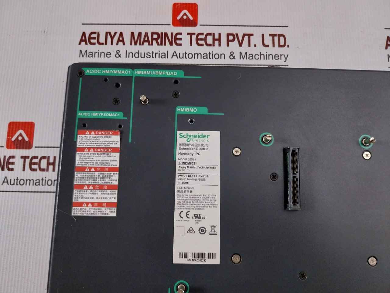 Schneider Electric Hmidm6521 Harmony Ipc Display Pc 12" Wide Touch Lcd Monitor