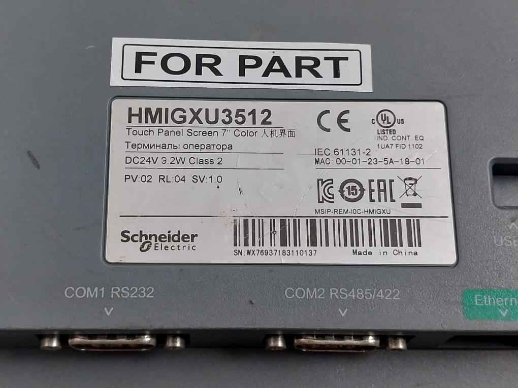 Schneider Electric Hmigxu3512 Hmi Operator Terminals Touch Panel (Not Working)