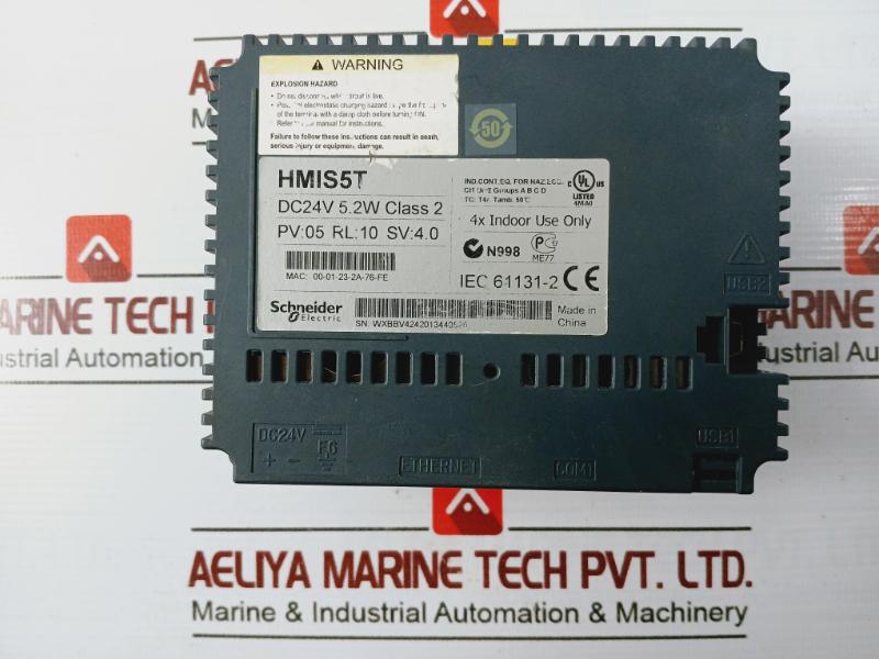 Schneider Electric Hmis5T Operator Interface Panel Magelis Dc24V 5.2W Class 2