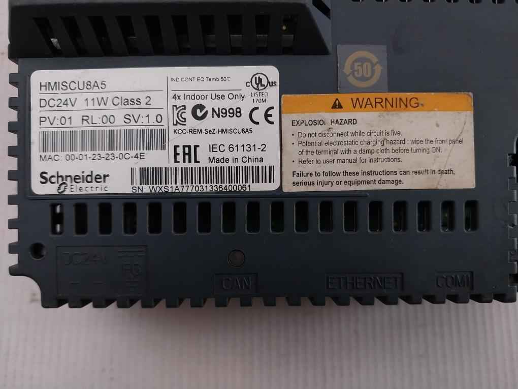 Schneider Electric Hmiscu8A5 Harmony Scu Controller (Without Touch Panel)