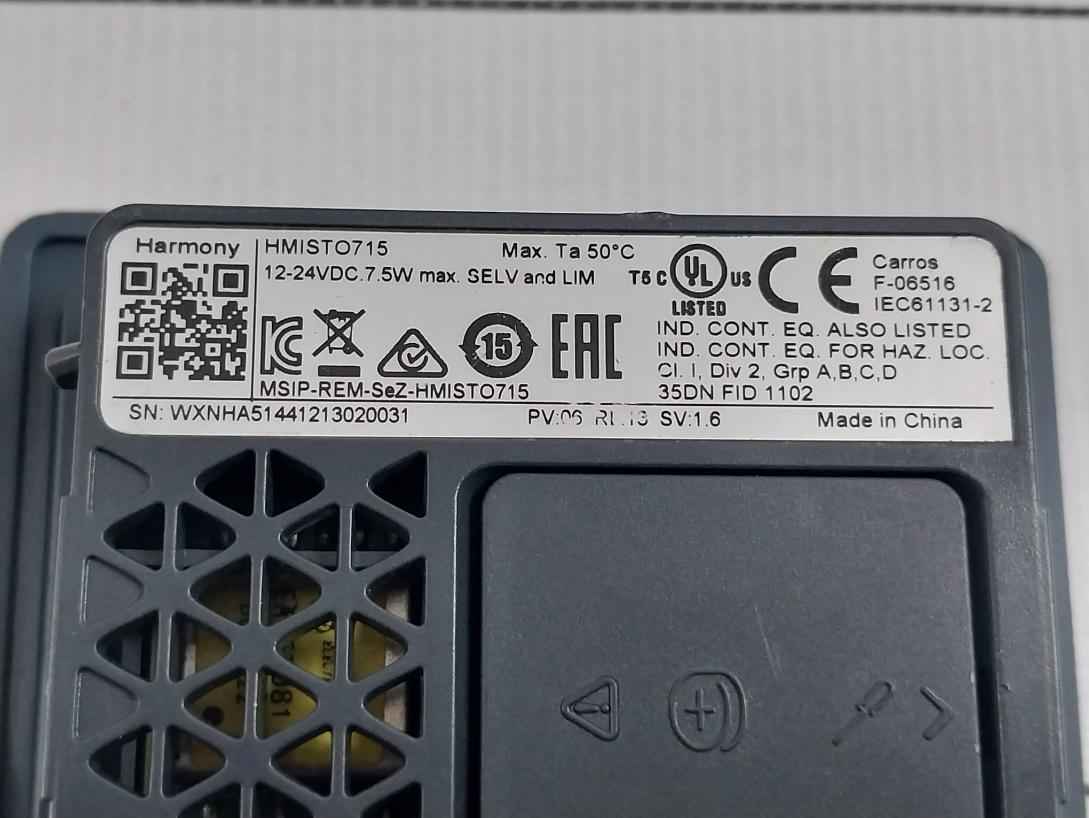 Schneider Electric Hmisto715 Hmi Display Panel Ta 50c 12-24vdc 7.5w