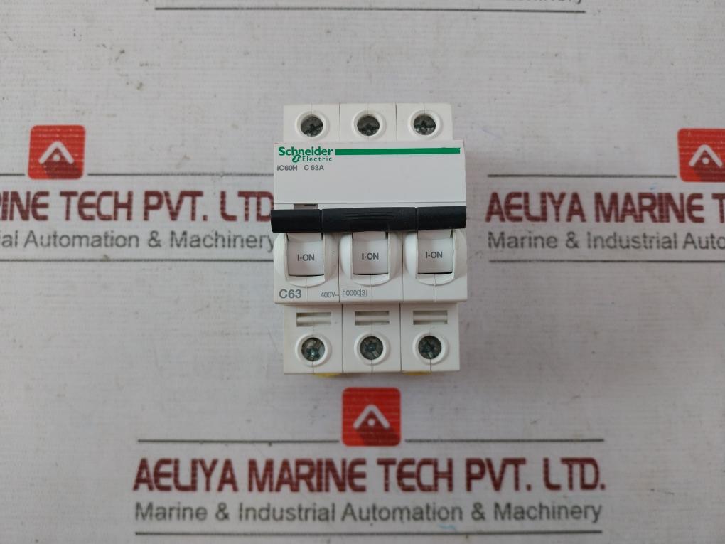 Schneider Electric Ic60H C 63A Miniature Circuit Breaker A9F89363 400V 50/60Hz