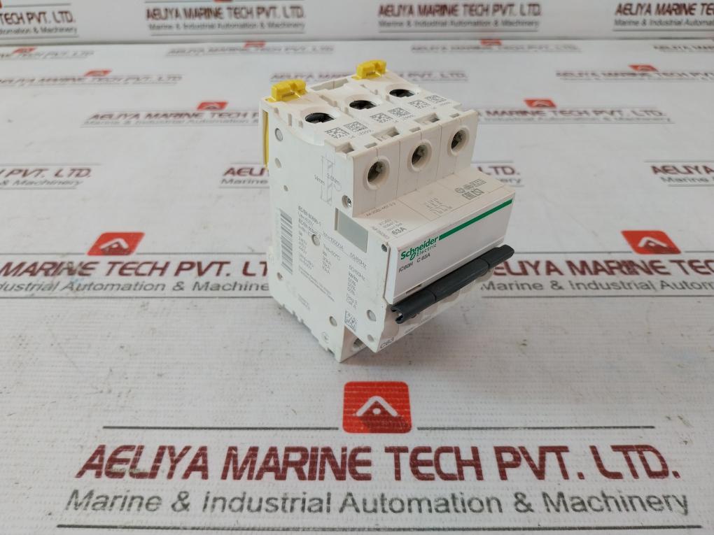 Schneider Electric Ic60H C 63A Miniature Circuit Breaker A9F89363 400V 50/60Hz