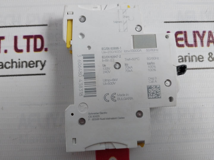 Schneider Electric Ic60H Miniature Circuit Breaker 50°C 50/60Hz