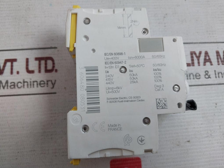 Schneider Electric Ic60N D 4A Miniature Circuit Breaker 6000A 50/60Hz 6Kv 500V