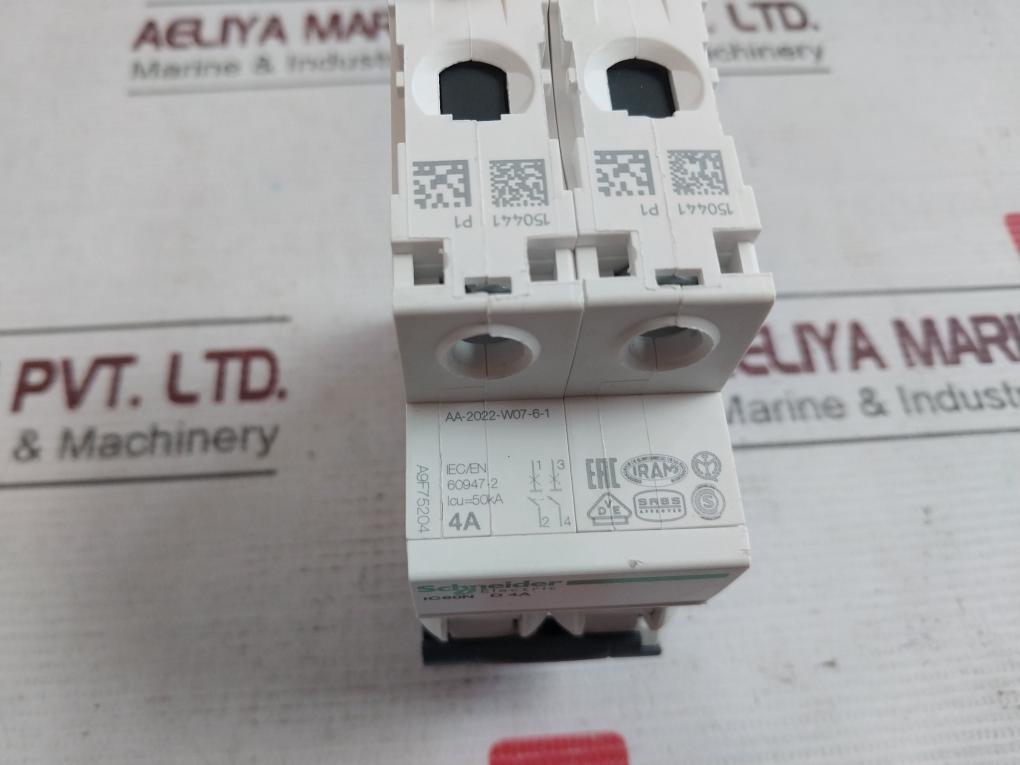 Schneider Electric Ic60N D 4A Miniature Circuit Breaker 6000A 50/60Hz 6Kv 500V