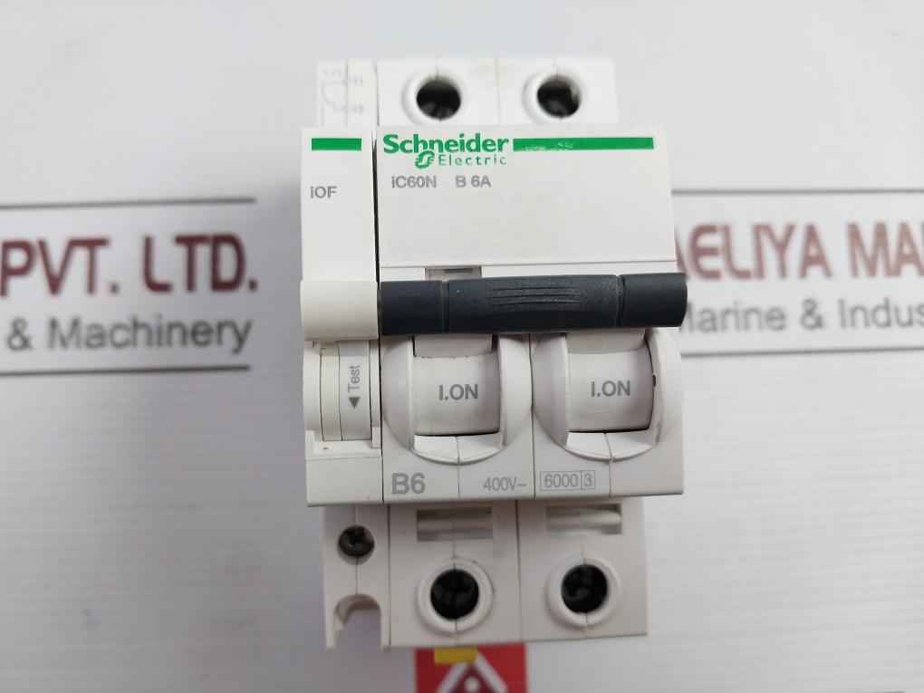 Schneider Electric Ic60N Miniature Circuit Breaker 400V 6A 50-60Hz A9A26924