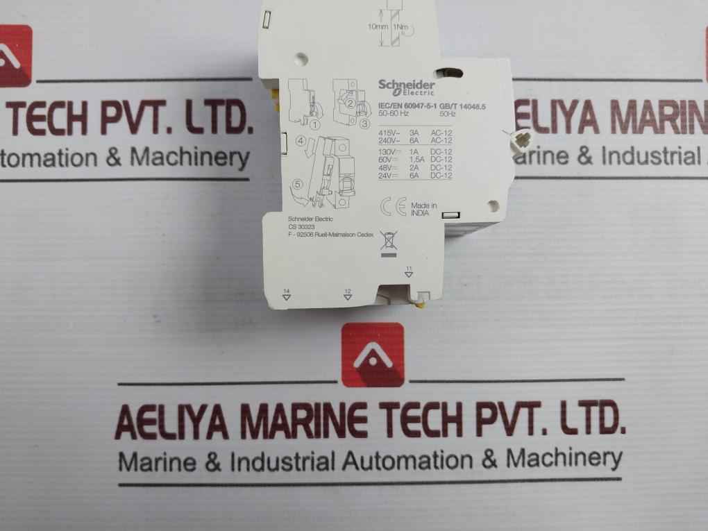 Schneider Electric Ic60N Miniature Circuit Breaker 400V 6A 50-60Hz A9A26924