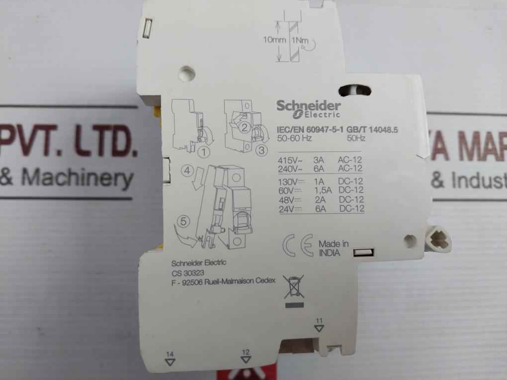 Schneider Electric Ic60N Miniature Circuit Breaker 400V Ac 6A 50–60 Hz