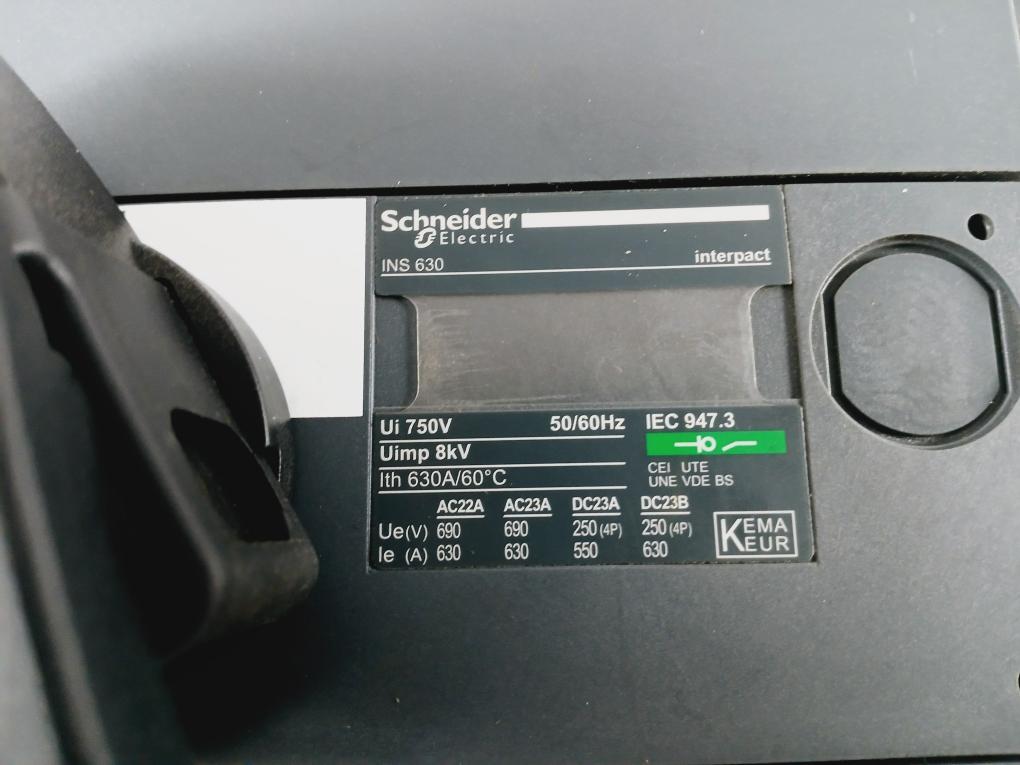 Schneider Electric INS 630 Merlin Gerin Interpact Switch-Disconnector, 630A