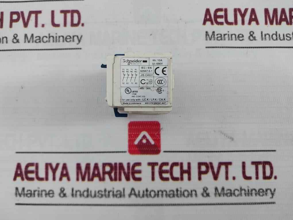 Schneider Electric La1Kn04 Auxiliary Contact Block Iec/En 60947-5-1 690V 10A