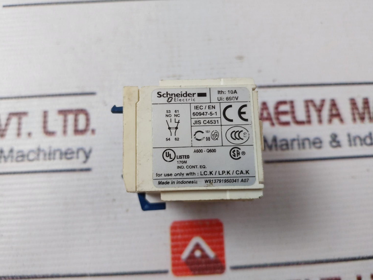 Schneider Electric La1Kn11 Auxiliary Contact Block 10A