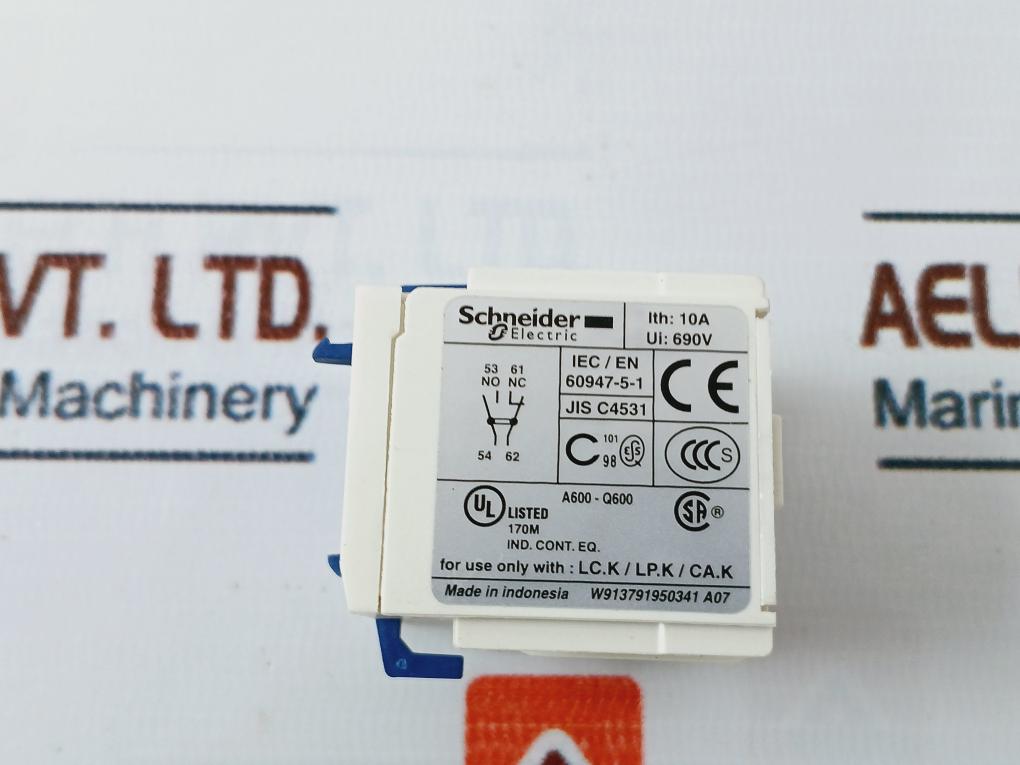 Schneider Electric La1Kn11 Auxiliary Contact Block 10A 690V
