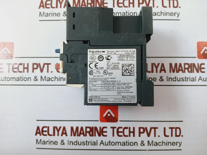 Schneider Electric Lad7B106 Thermal Overload Relay 06Atex0036X 690V-50/60Hz Gb14