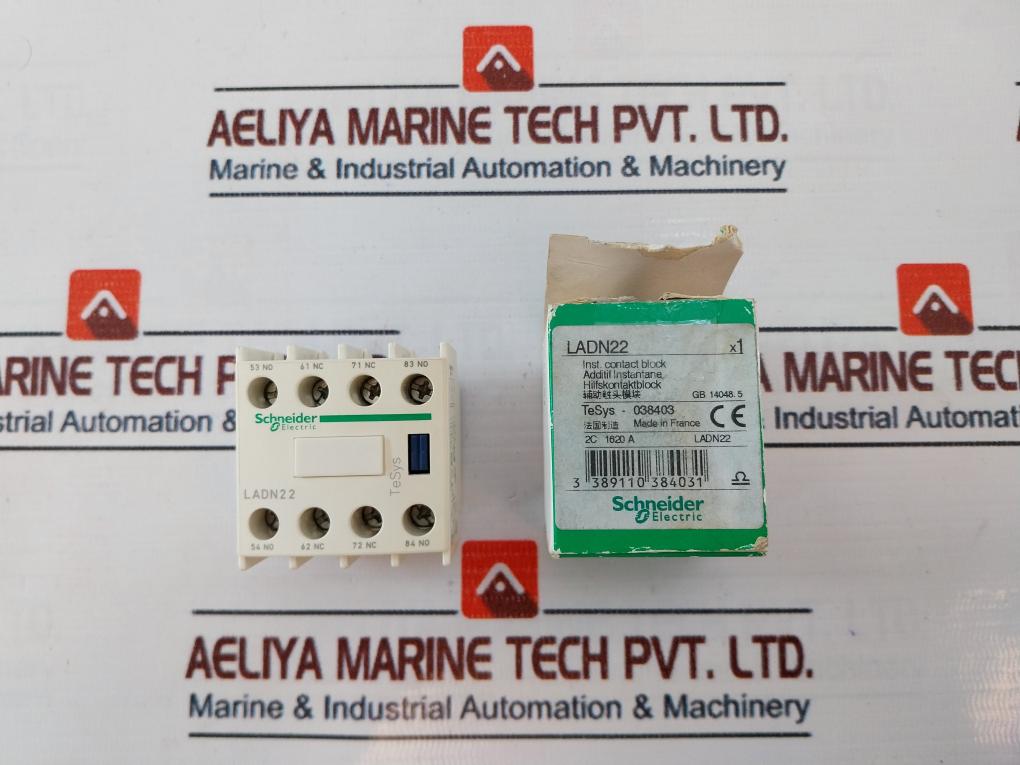 Lot Of 4X Schneider Electric Ladn22 Auxiliary Contact Block 690V 10A