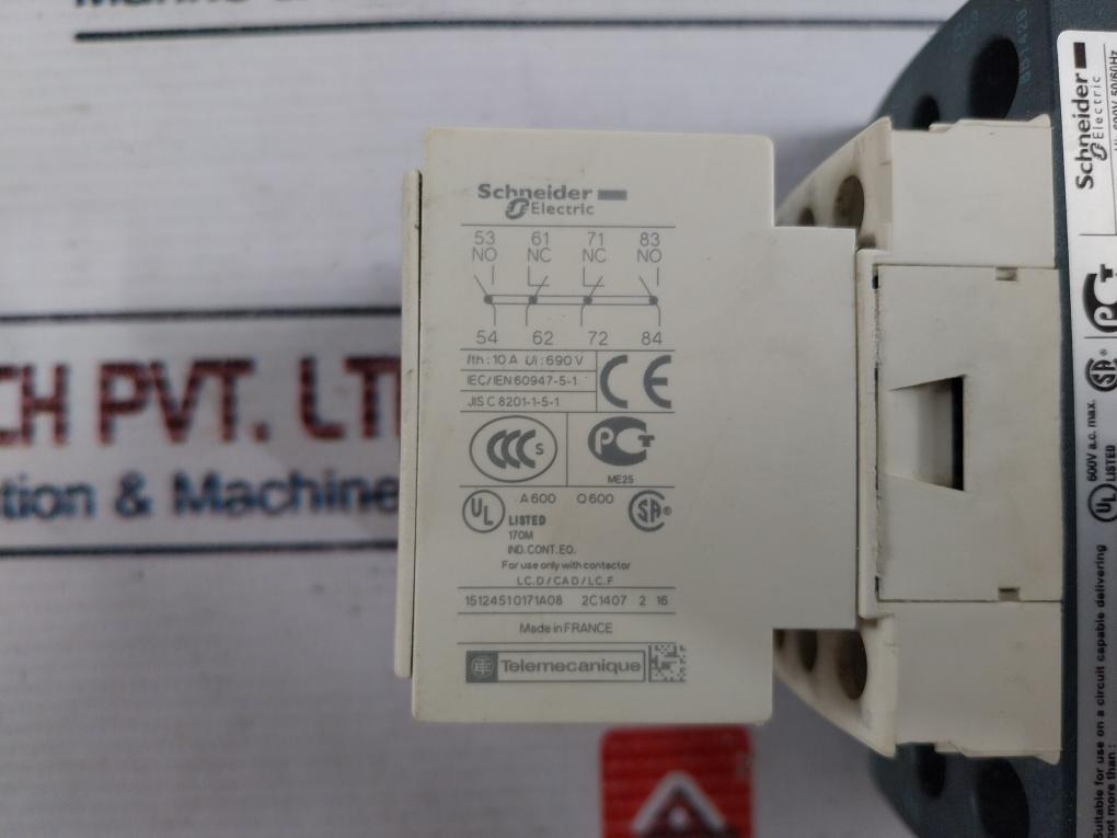 Schneider Electric LADN22 Auxiliary Contact Block With LC1 D32 Contactor