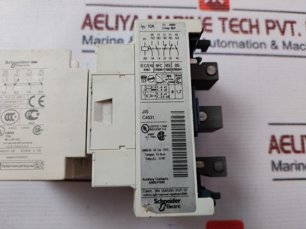 Schneider Electric Ladn31 Contact Block