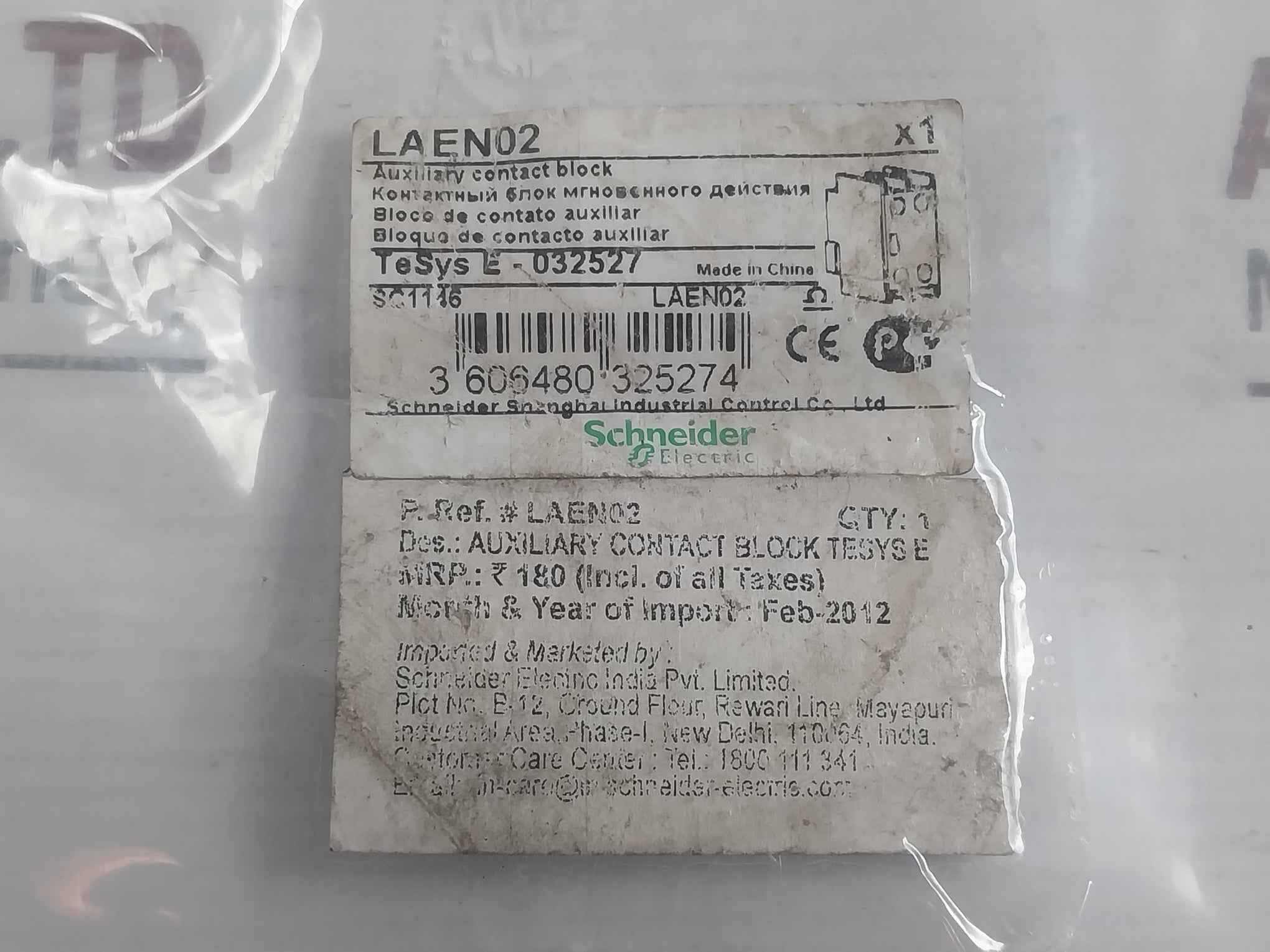 Schneider Electric Laen02 Auxiliary Contact Module