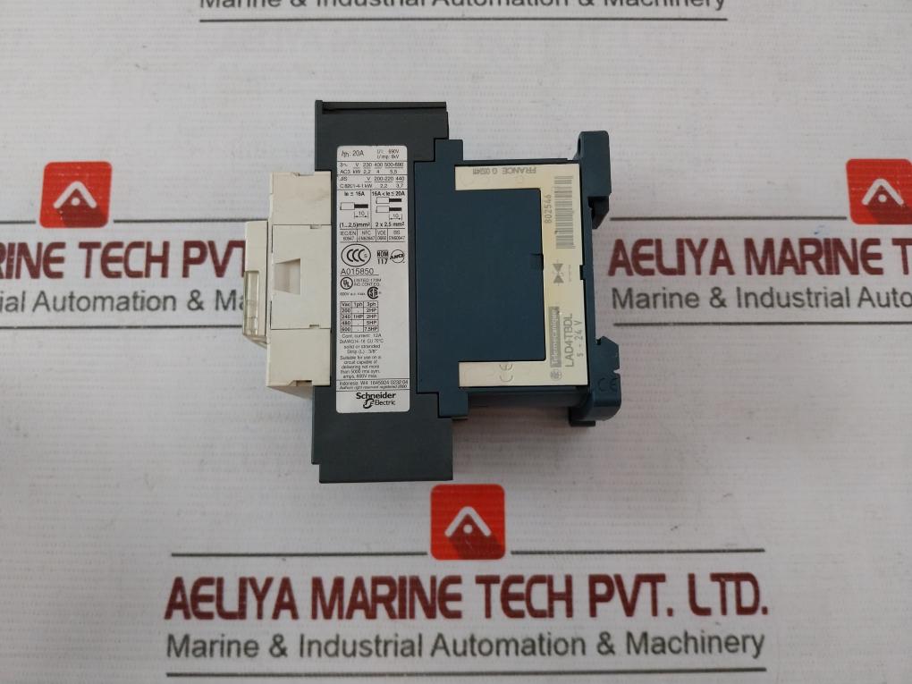Schneider Electric Lc1D093Bd Contactor 24V Dc 20A 690V 600V Ac Iec/En 60947