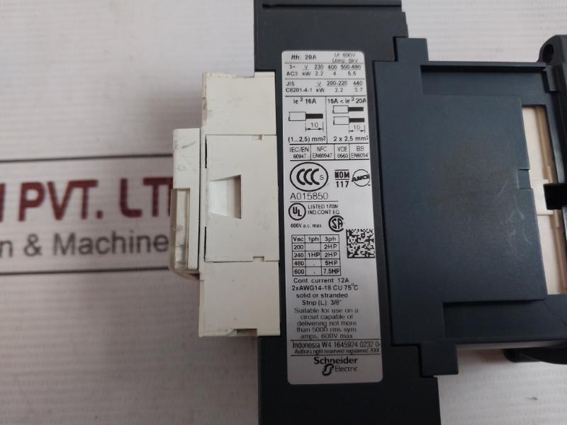 Schneider Electric Lc1D093Bd Contactor 24V Dc 20A Iec/En 60947 600V Ac 690V