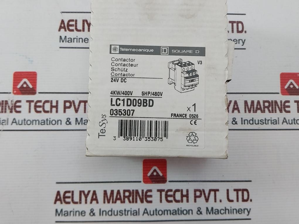 Schneider Electric Lc1D09Bd Contactor 25A 4Kw/400V 5Hp/480V