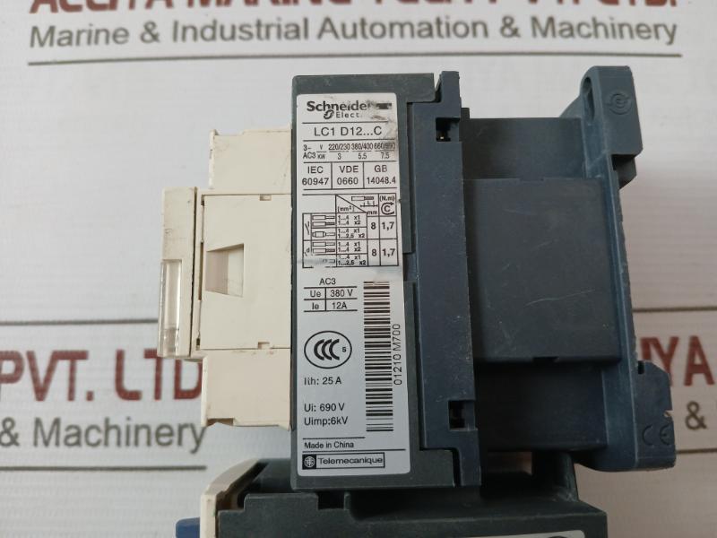 Schneider Electric Lc1D12 Thermal Overload Relay W/ Tesys D Contactor