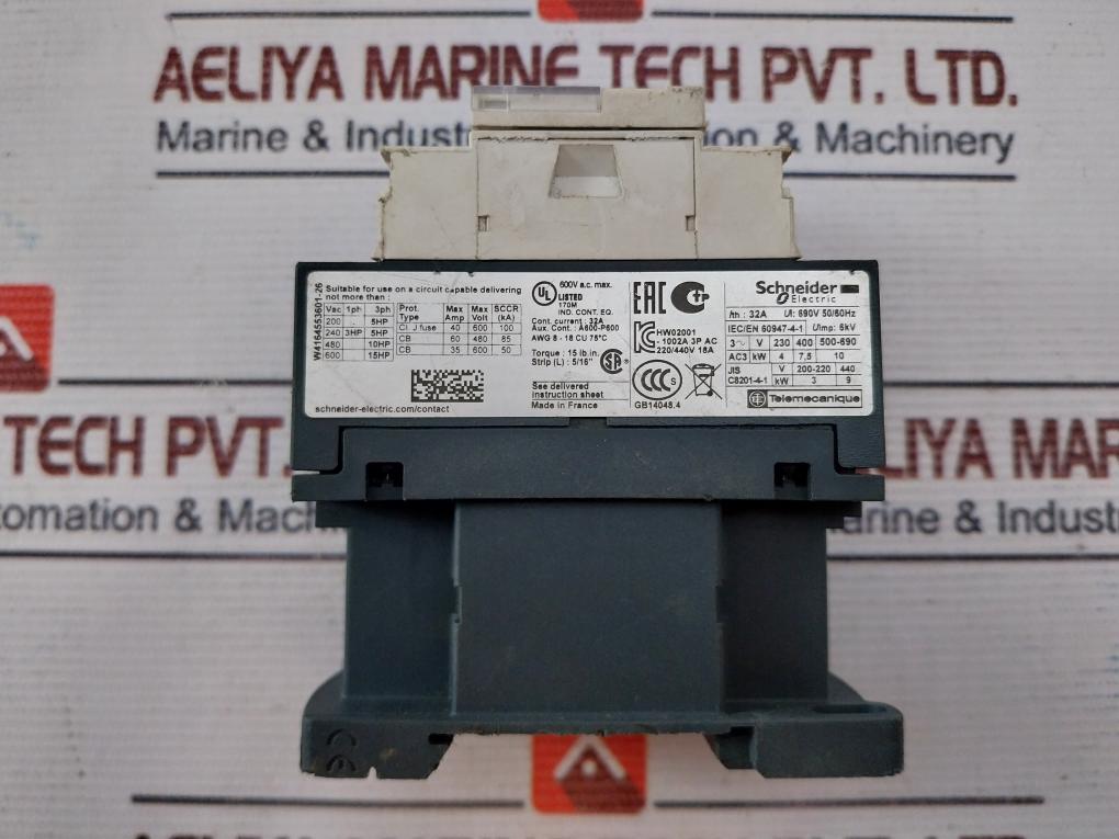 Schneider Electric LC1D18 Contactor 220/440V 18A GB14048.4