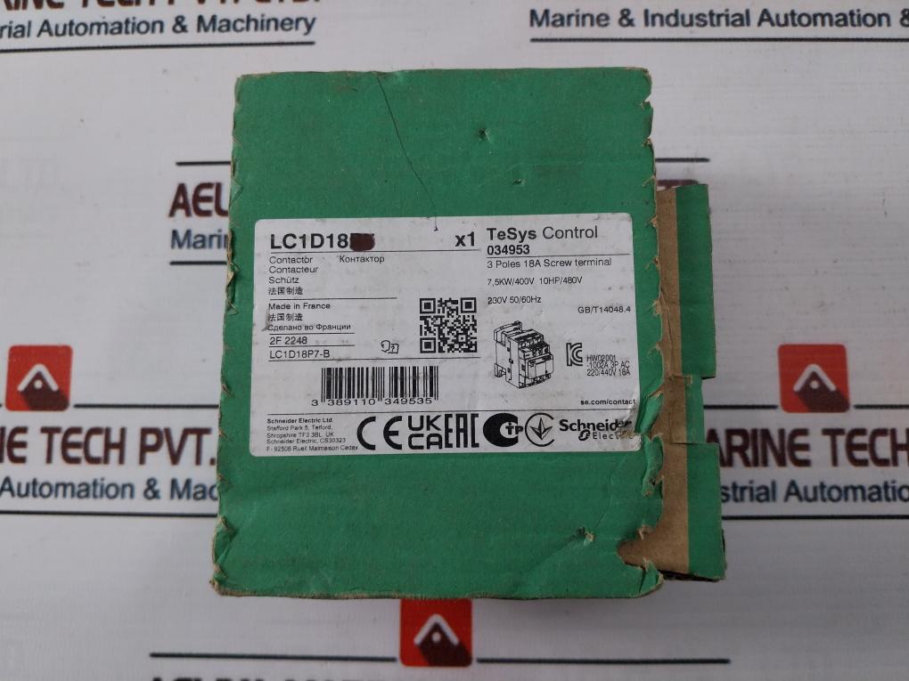 Schneider Electric Lc1D18 Contactor 230V 50/60Hz