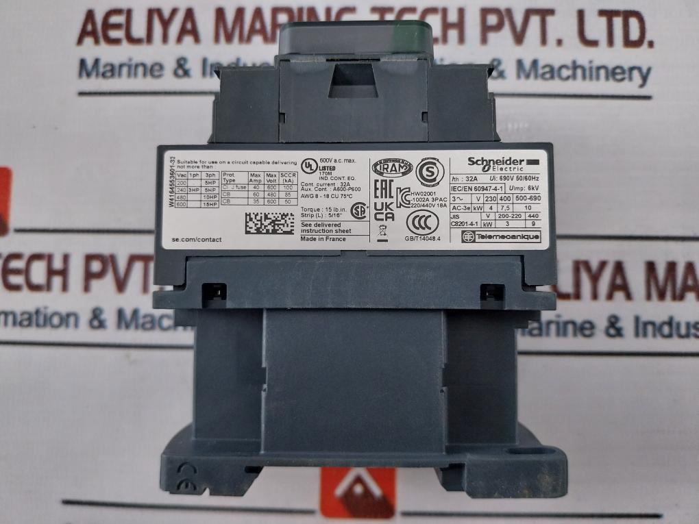 Schneider Electric Lc1D18 Contactor 230V 50/60Hz