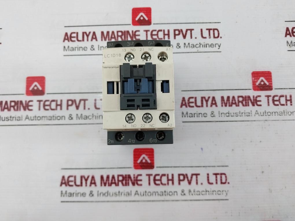 Schneider Electric Lc1D18 Contactor 50/60Hz 600V Awg 8-18 Iec/En 60947 A600-p600