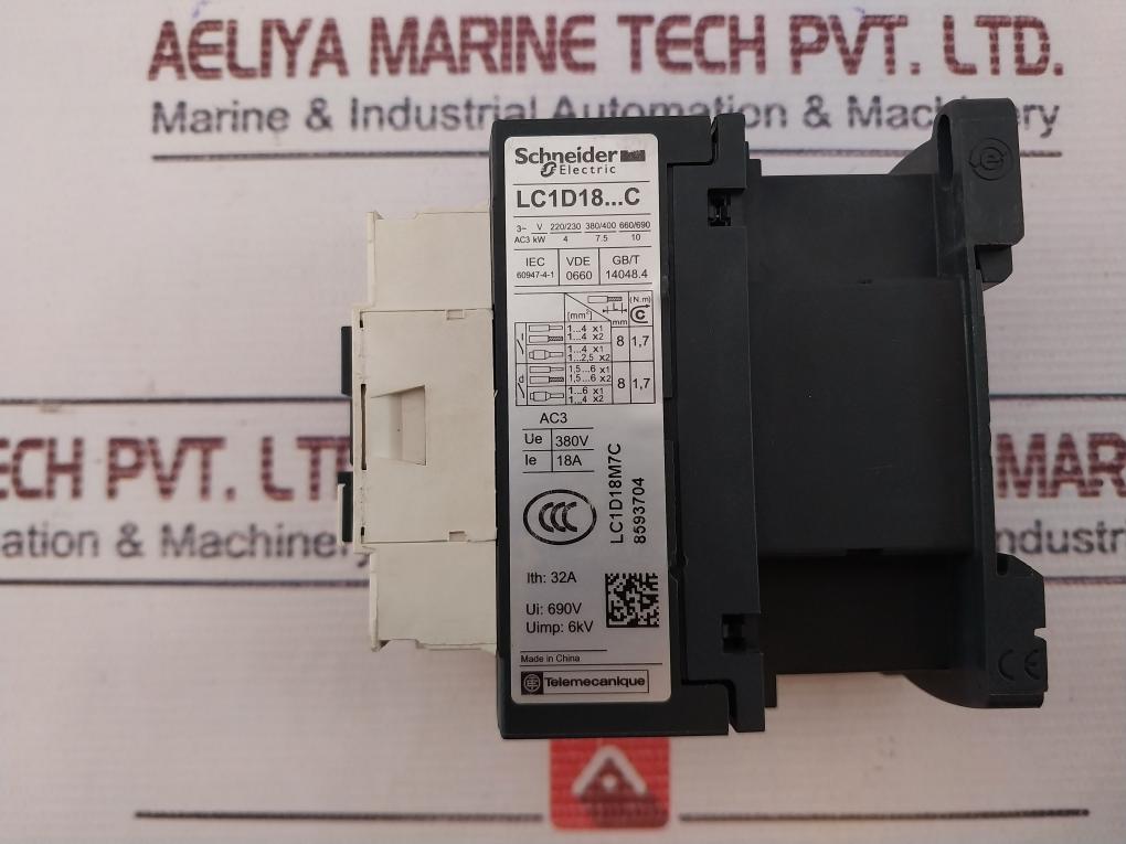 Schneider Electric Lc1D18 Contactor Lc1D18M7C