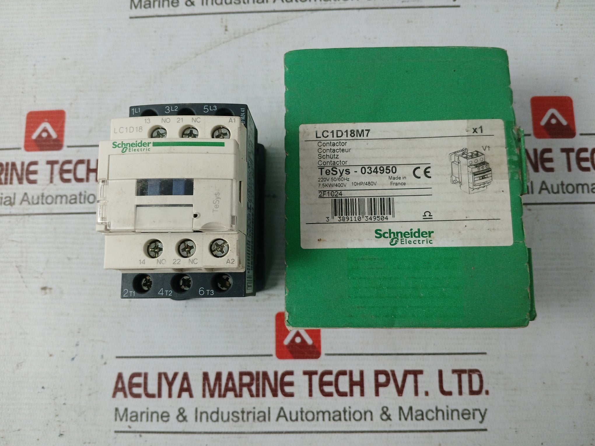 Schneider Electric/Telemecanique Lc1D18M7 Contactor 220V 50/60Hz A600-p600
