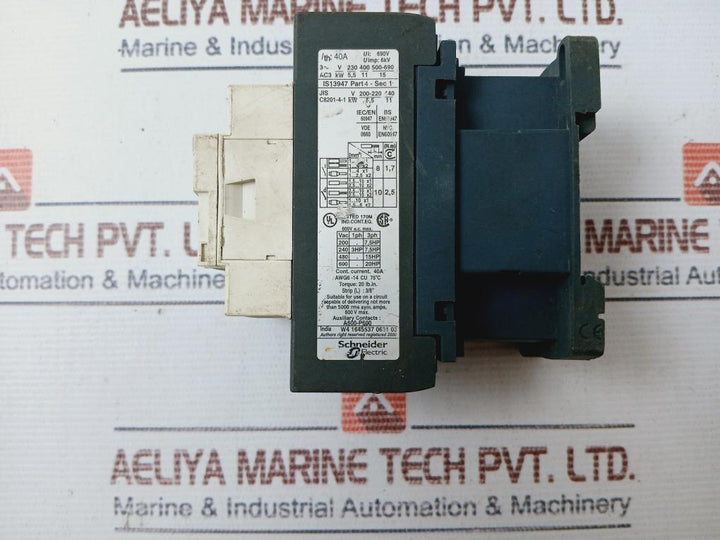 Schneider Electric Lc1D25 Contactor 40A.