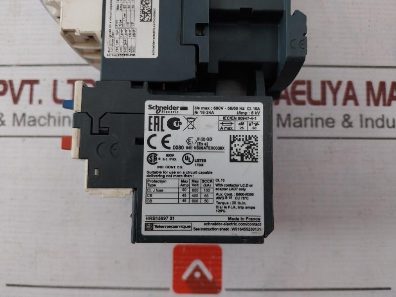 Schneider Electric Lc1D25 Tesys Contactor 40A 690V 600V Ac Iec/En 60947-4-1