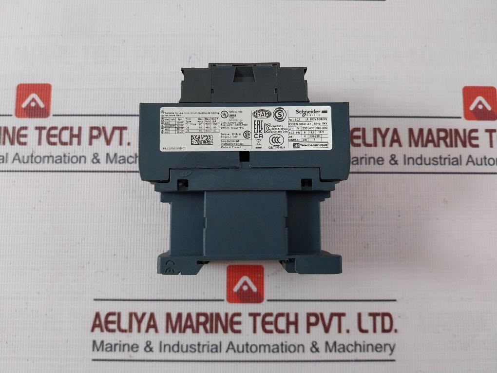 Schneider Electric Lc1D38 Industrial Contactor 230V Ac 50/60 Hz 38A 600V Ac