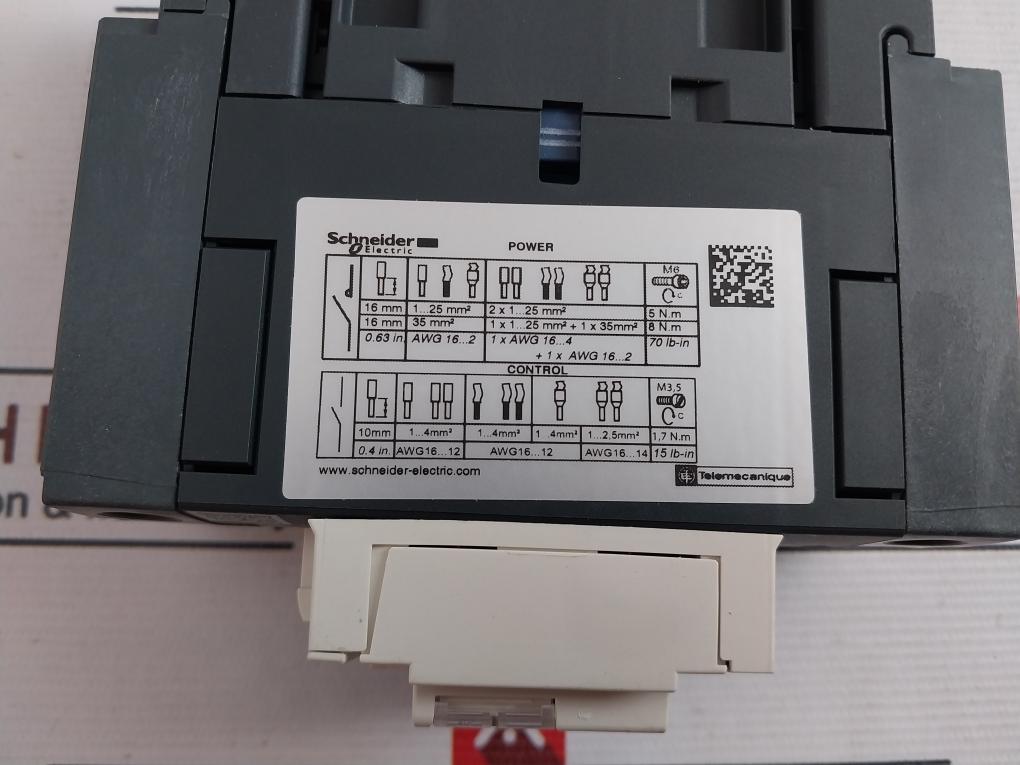 Schneider Electric Lc1D50Am7 3 Pole Contactor 440V-50A-220V Ac Coil