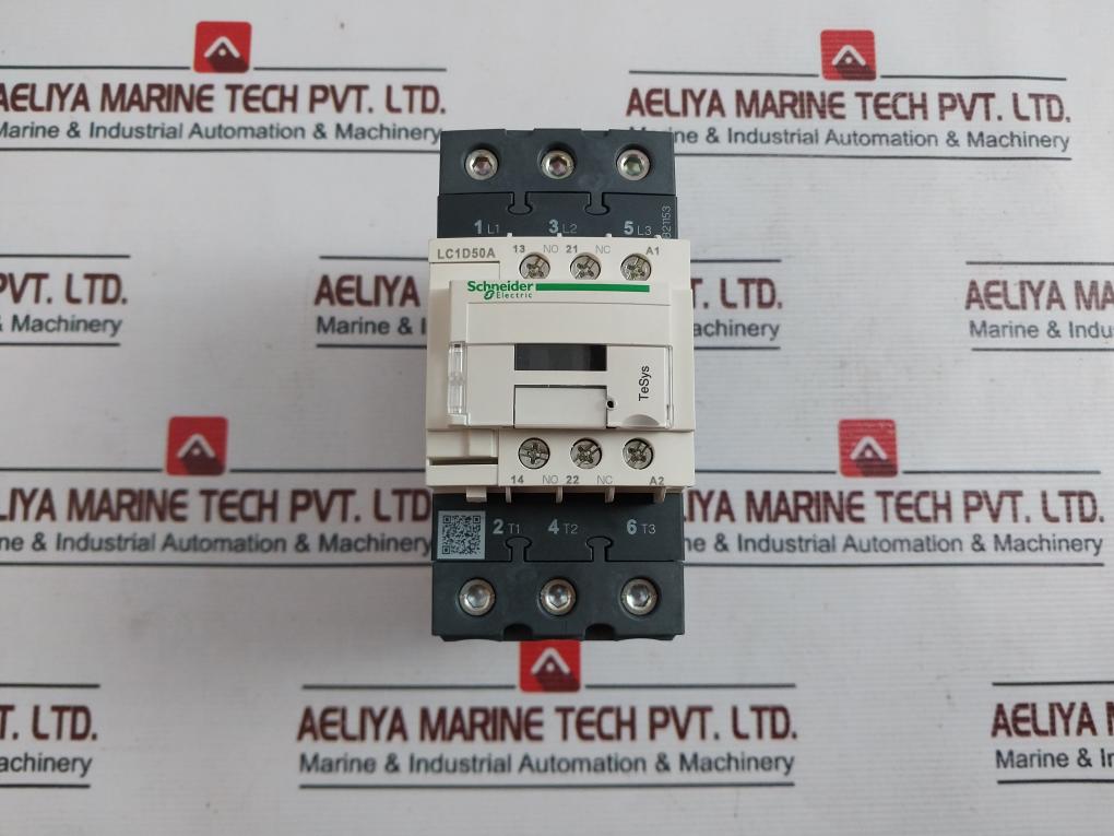 Schneider Electric Lc1D50Am7 3 Pole Contactor 440V-50A-220V Ac Coil ...