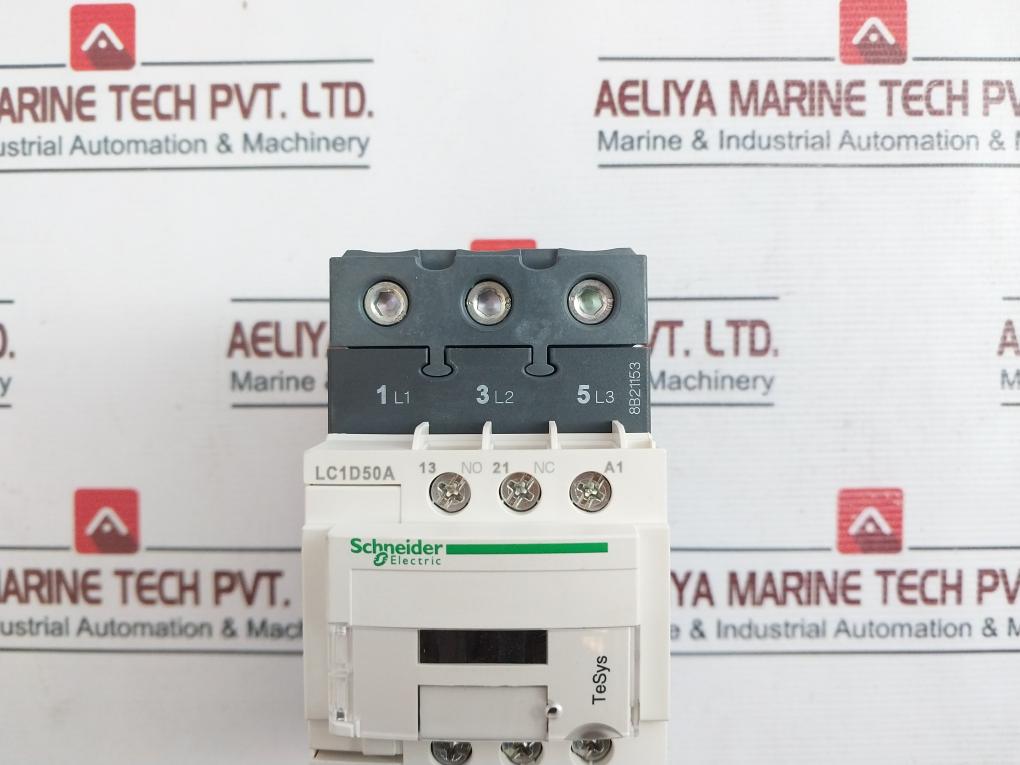 Schneider Electric Lc1D50Am7 3 Pole Contactor 440V-50A-220V Ac Coil