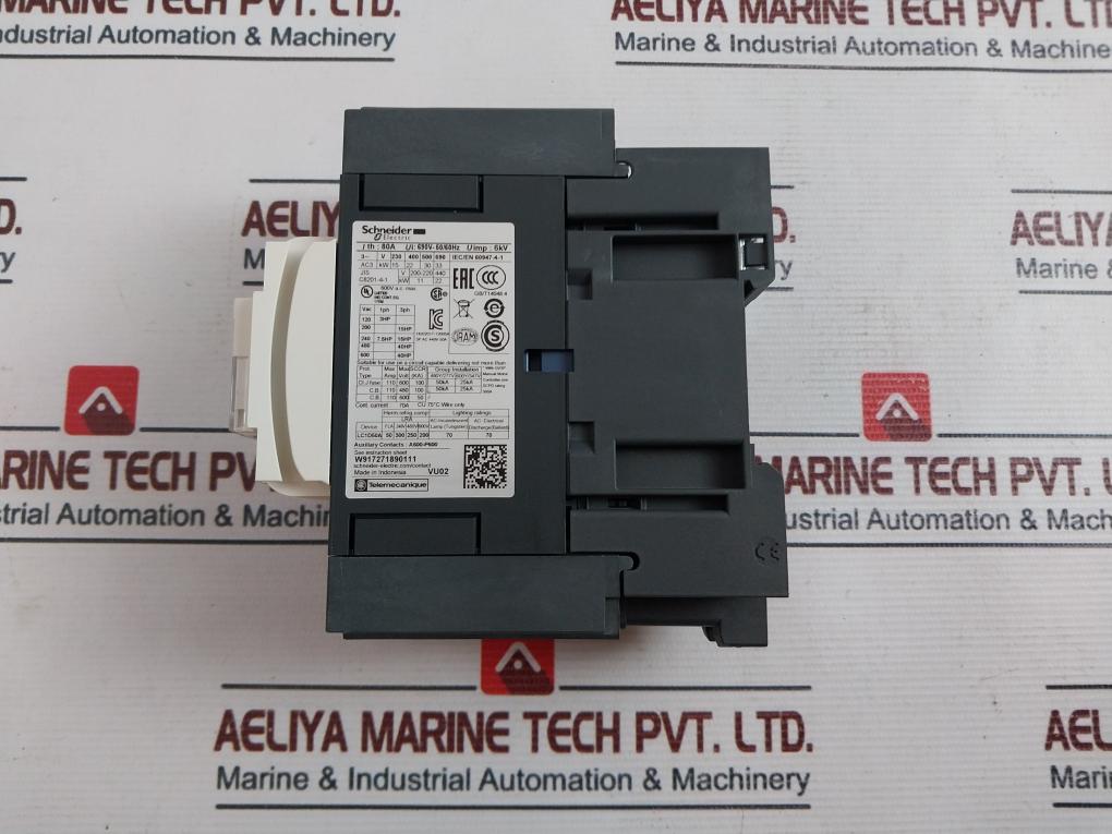 Schneider Electric Lc1D50Am7 3 Pole Contactor 440V-50A-220V Ac Coil