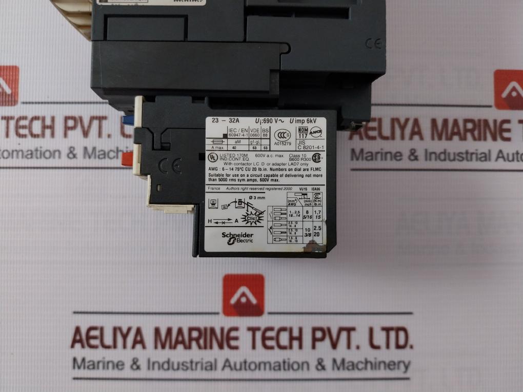 Schneider Electric Lc1D65A Tesys Contactor With Thermal Overload Relay Lrd 32