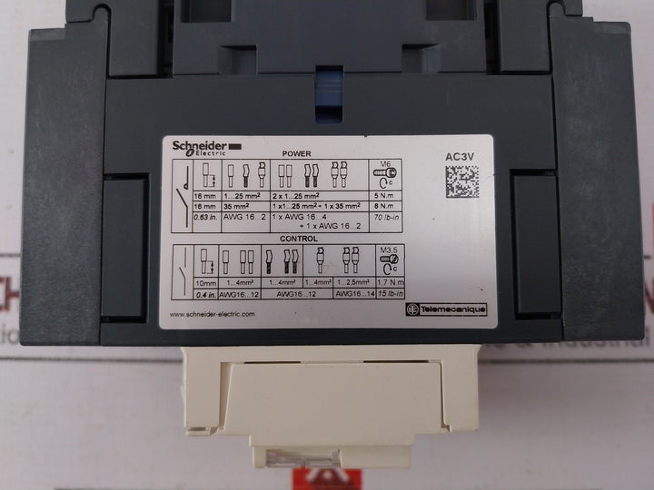 Schneider Electric Lc1D65Ar7 3 Pole Contactor 690V- 50/60Hz 80A