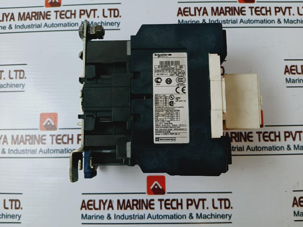 Schneider Electric Lc1D80 Contactor, Lx1 D6 M7 Coil W/ Ladn11 Contact Block