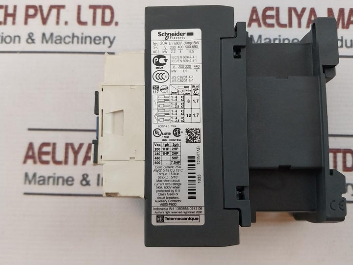 Schneider Electric Lc1Dt20N7 Contactor