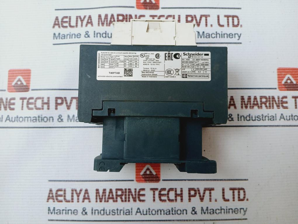 Schneider Electric Lc1Dt40 Contactor 40A 690V 50/60Hz