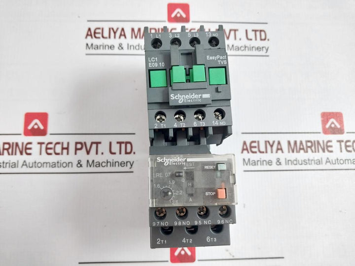 Schneider Electric Lc1 E09 10 Easypact Contactor With Lre07N Overload Relay 220V